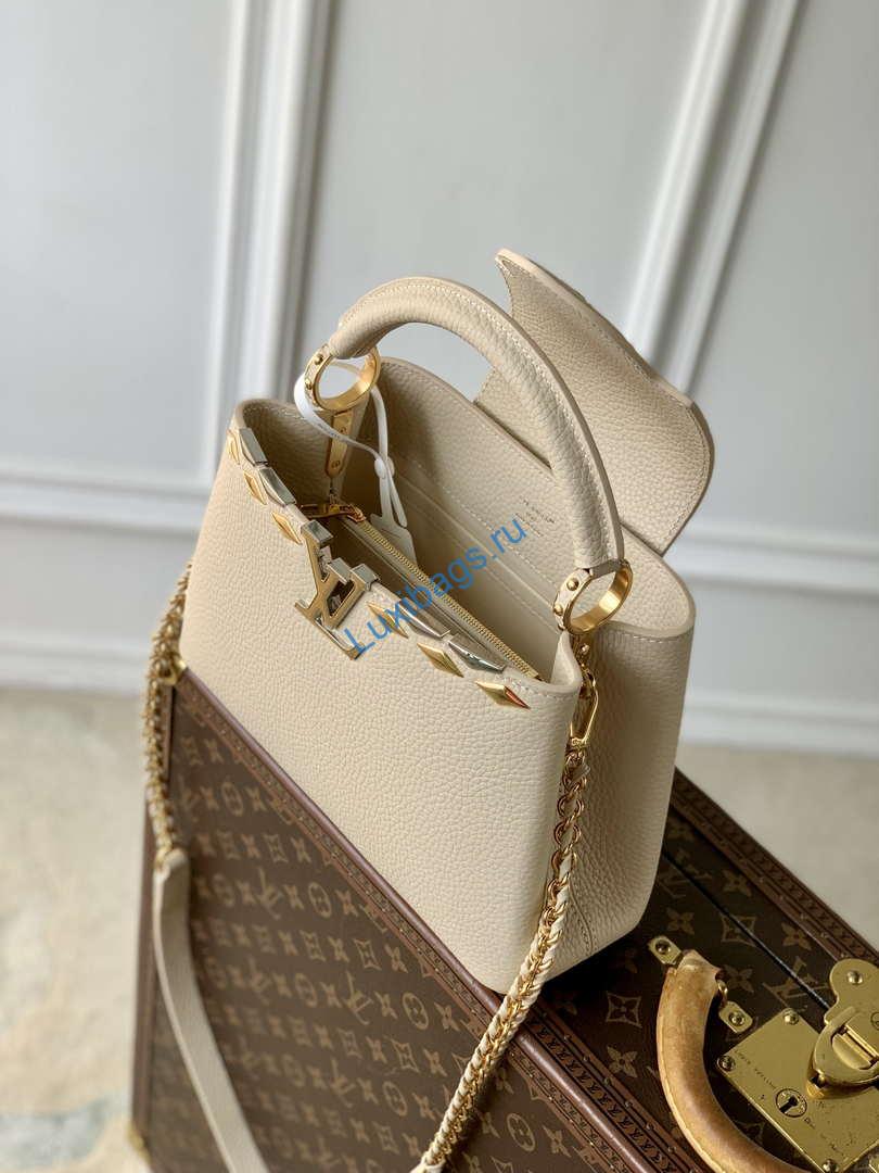 Louis Vuitton LV M12751 Capucines BB Handbag Apricot - Image 8