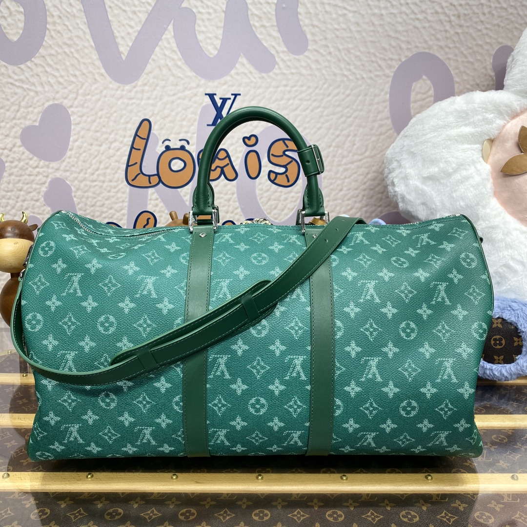 LV M12687 Louis Vuitton Keepall Bandoulière 50 City Bag Green - Image 2