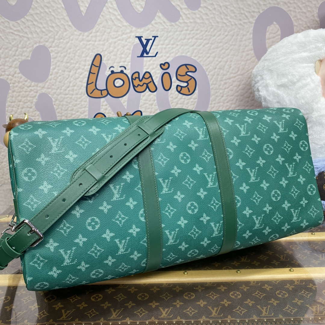 LV M12687 Louis Vuitton Keepall Bandoulière 50 City Bag Green - Image 4