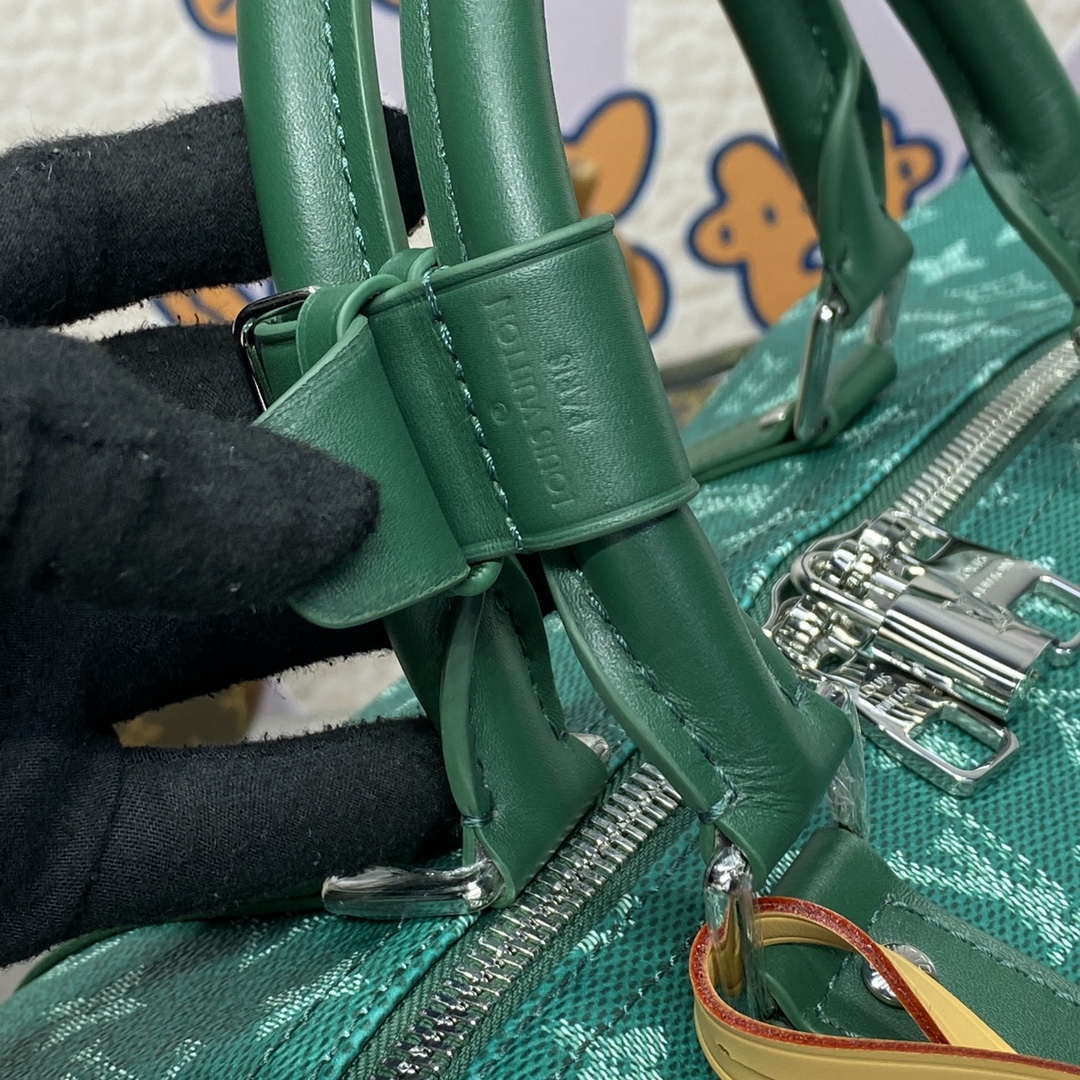 LV M12687 Louis Vuitton Keepall Bandoulière 50 City Bag Green - Image 7