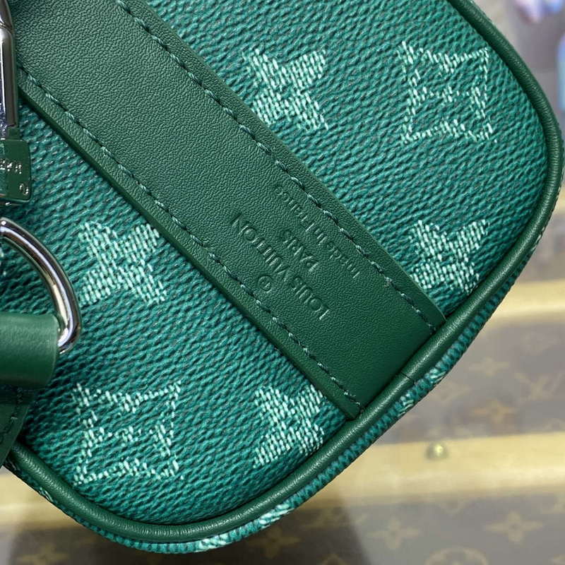 LV M12684 Louis Vuitton Keepall Bandoulière 25 City Bag Green - Image 6