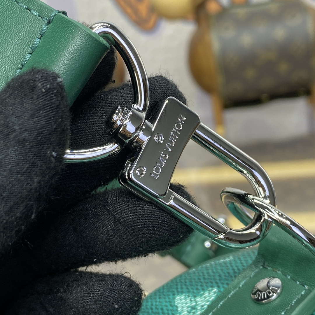 LV M12684 Louis Vuitton Keepall Bandoulière 25 City Bag Green - Image 8