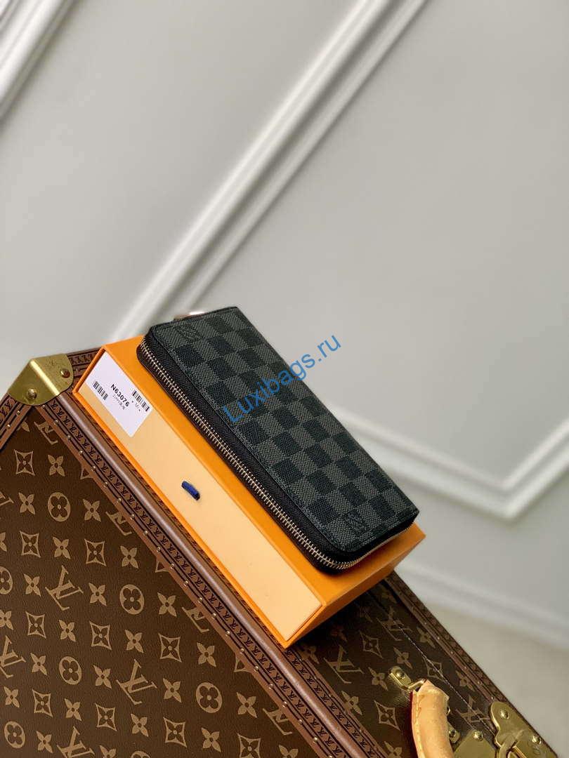 LV N63503 Louis Vuitton Zippy Wallet Damier Black M63076 - Image 2