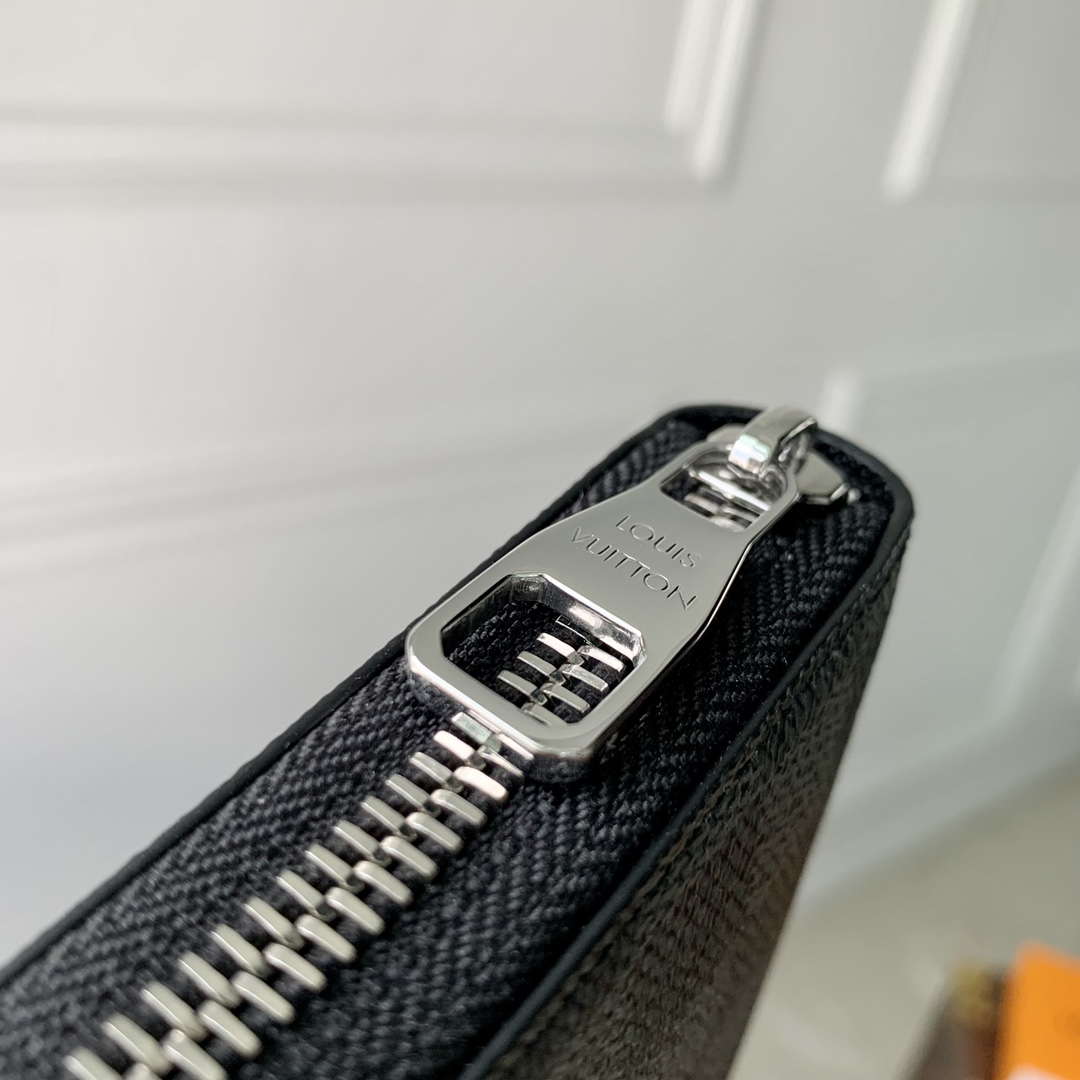 LV N63503 Louis Vuitton Zippy Wallet Damier Black M63076 - Image 3