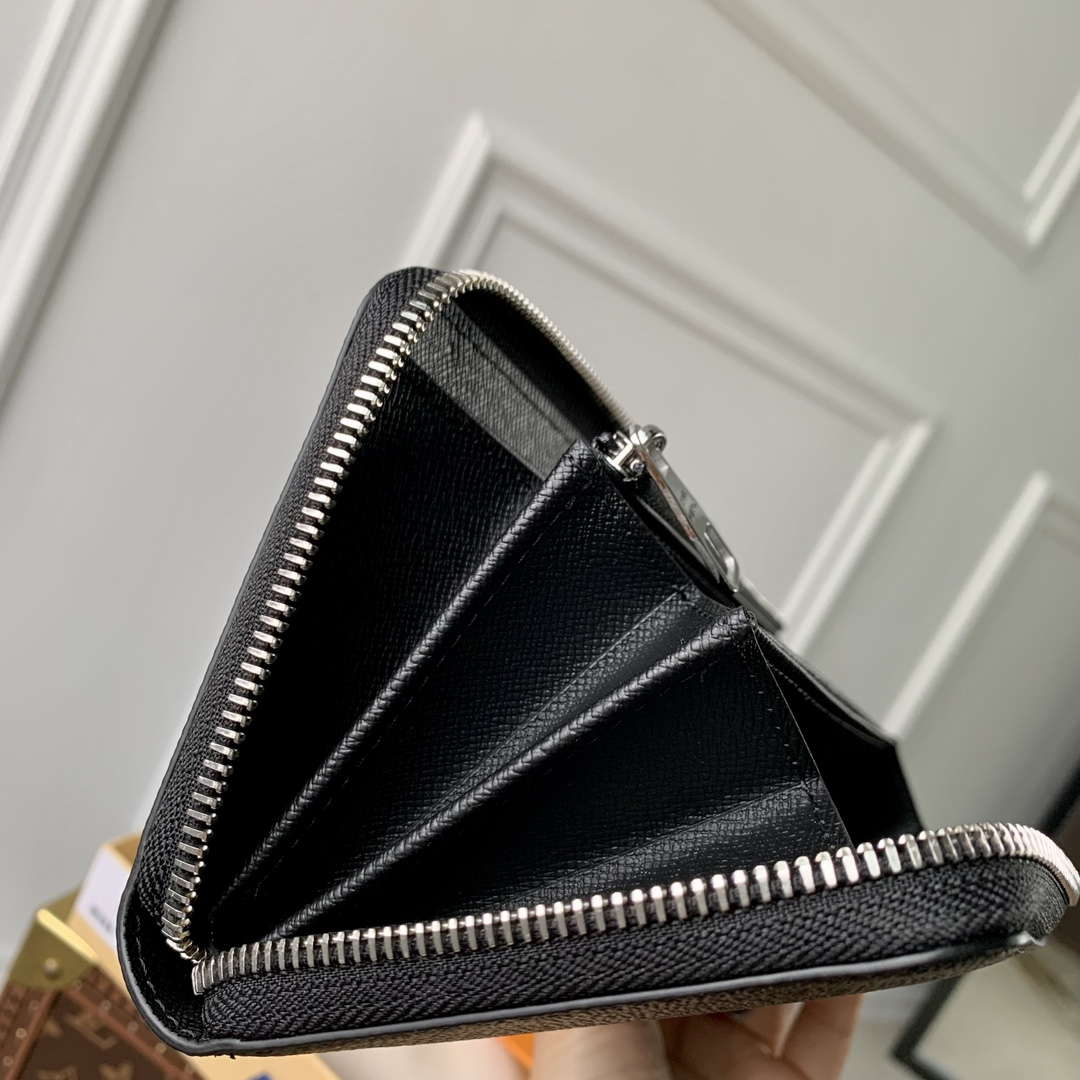 LV N63503 Louis Vuitton Zippy Wallet Damier Black M63076 - Image 4
