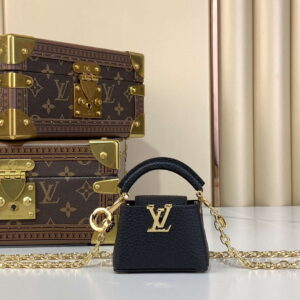 LV M02132 Louis Vuitton Capucines Micro Bag Black