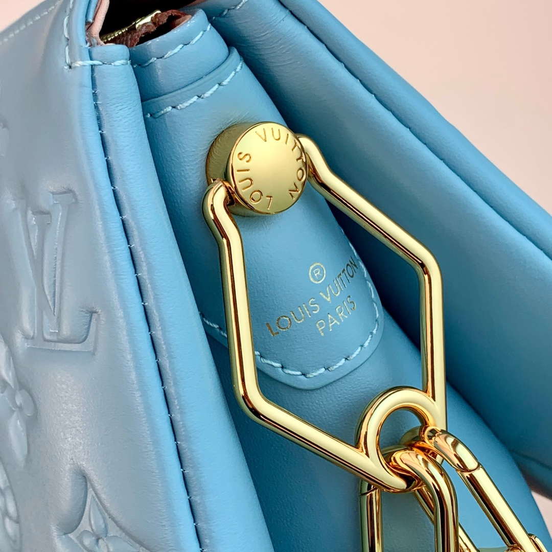 LV M24338 Louis Vuitton Coussin BB Handbag Blue - Image 4