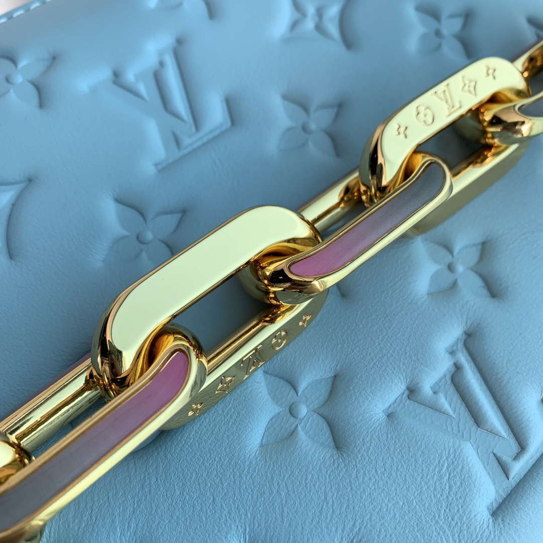 LV M24338 Louis Vuitton Coussin BB Handbag Blue - Image 5