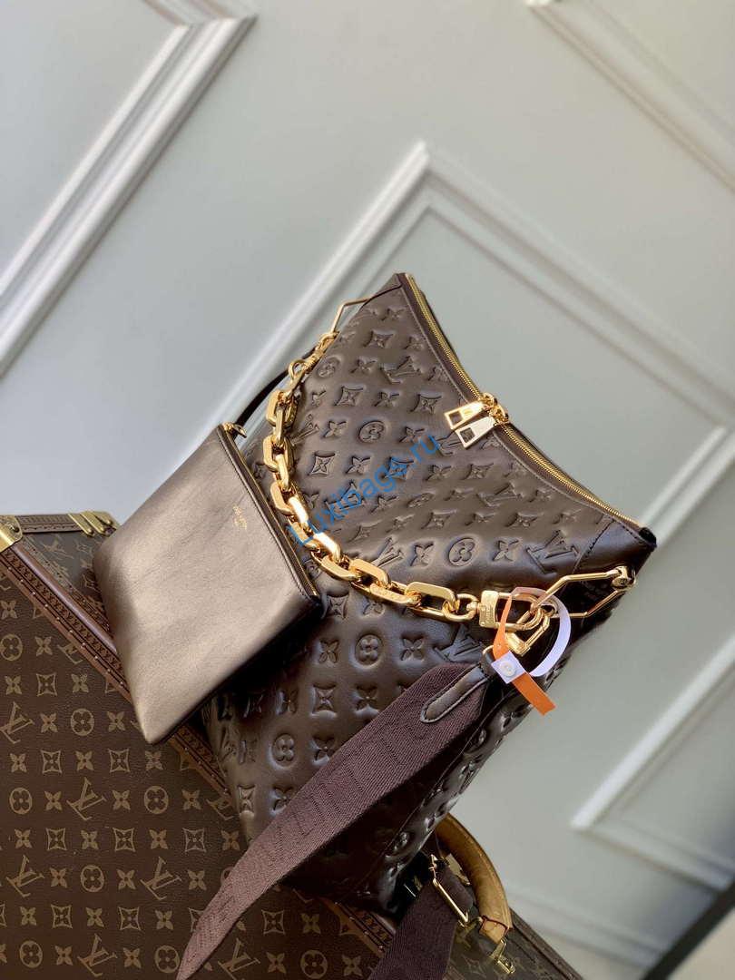 LV M12072 Louis Vuitton Coussin Hobo MM Bag Chocolat