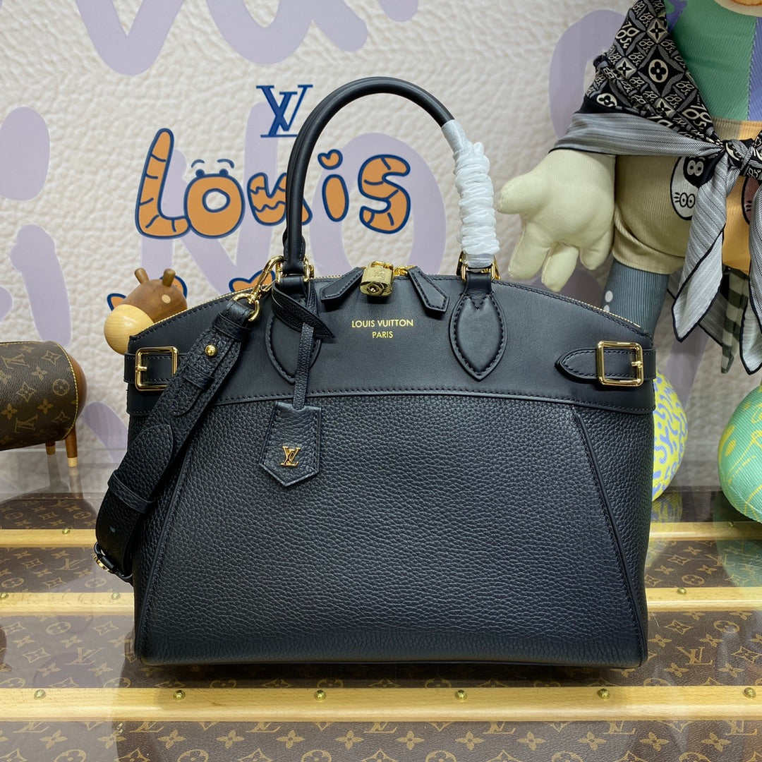 LV M22914 Louis Vuitton Lock It MM Bag Black - Image 2