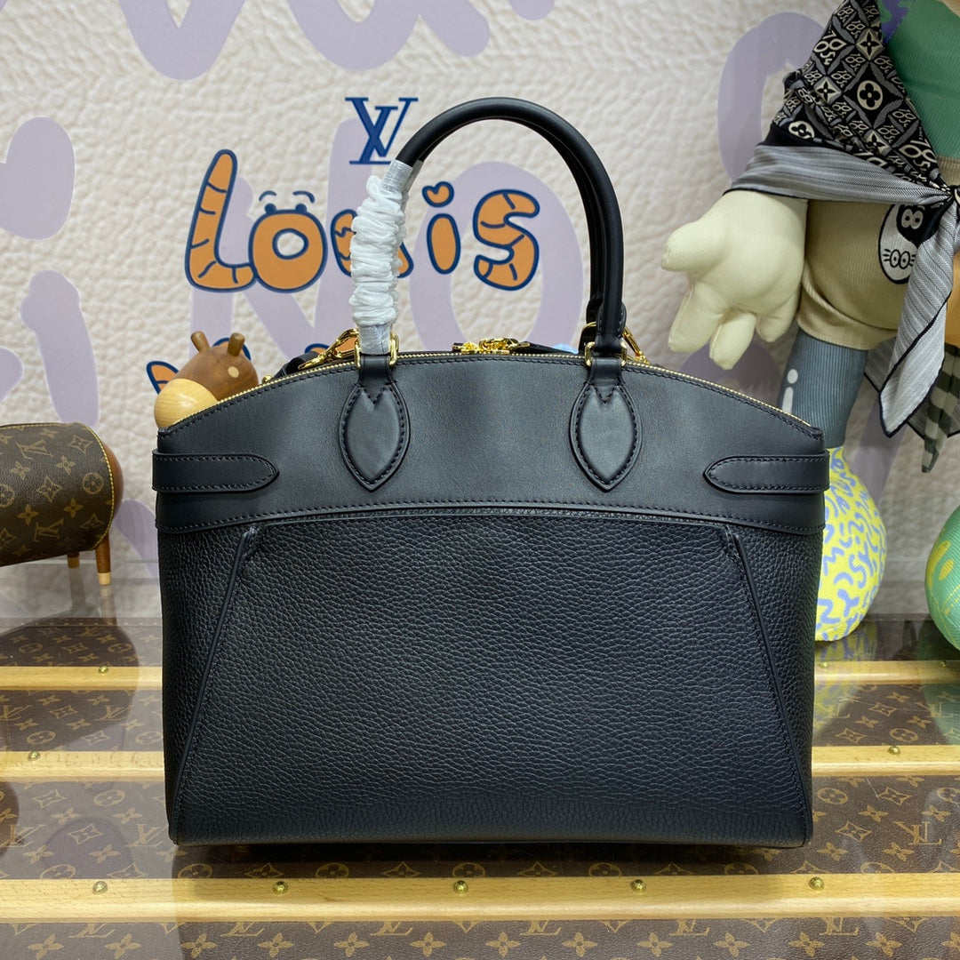LV M22914 Louis Vuitton Lock It MM Bag Black - Image 3