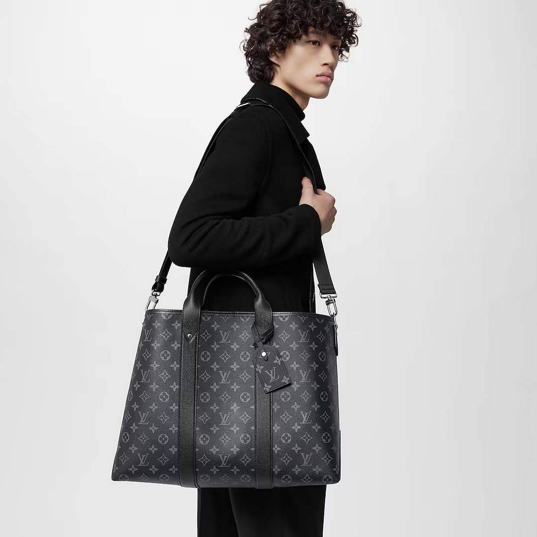 LV M30937 Louis Vuitton Weekend NM Tote Bag Black - Image 4