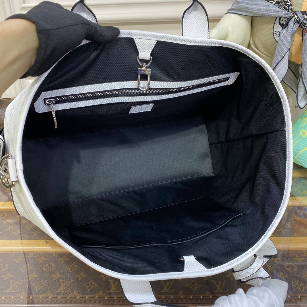 LV M30919 Louis Vuitton Weekend NM Tote Bag Optic White - Image 7
