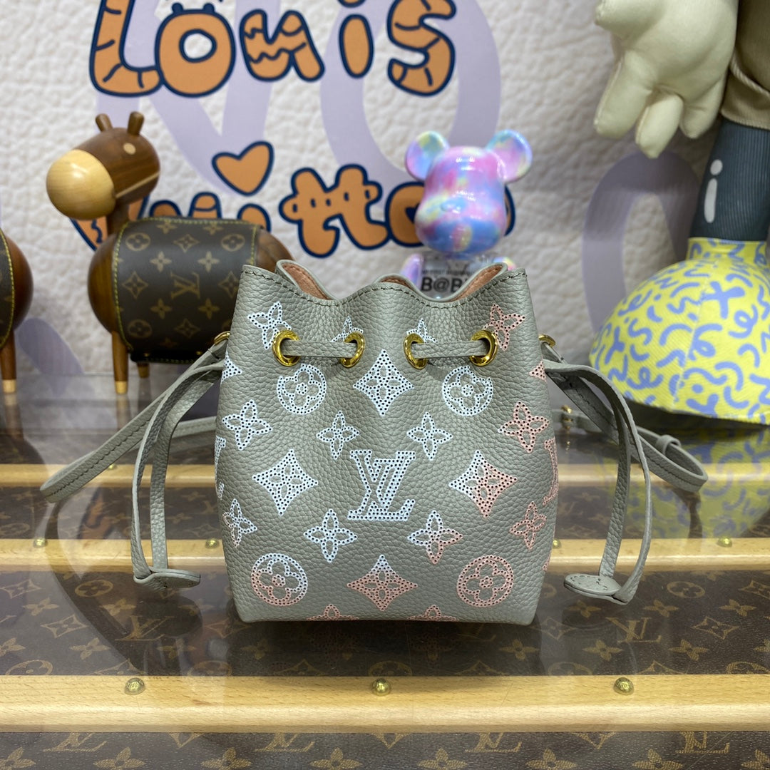 LV M82731 Louis Vuitton Pico Bella Bucket Bag Gray - Image 4