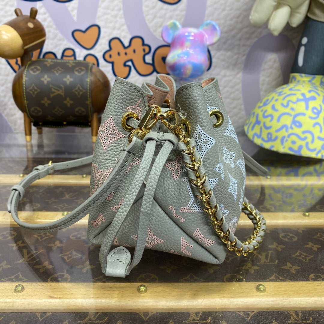 LV M82731 Louis Vuitton Pico Bella Bucket Bag Gray - Image 5