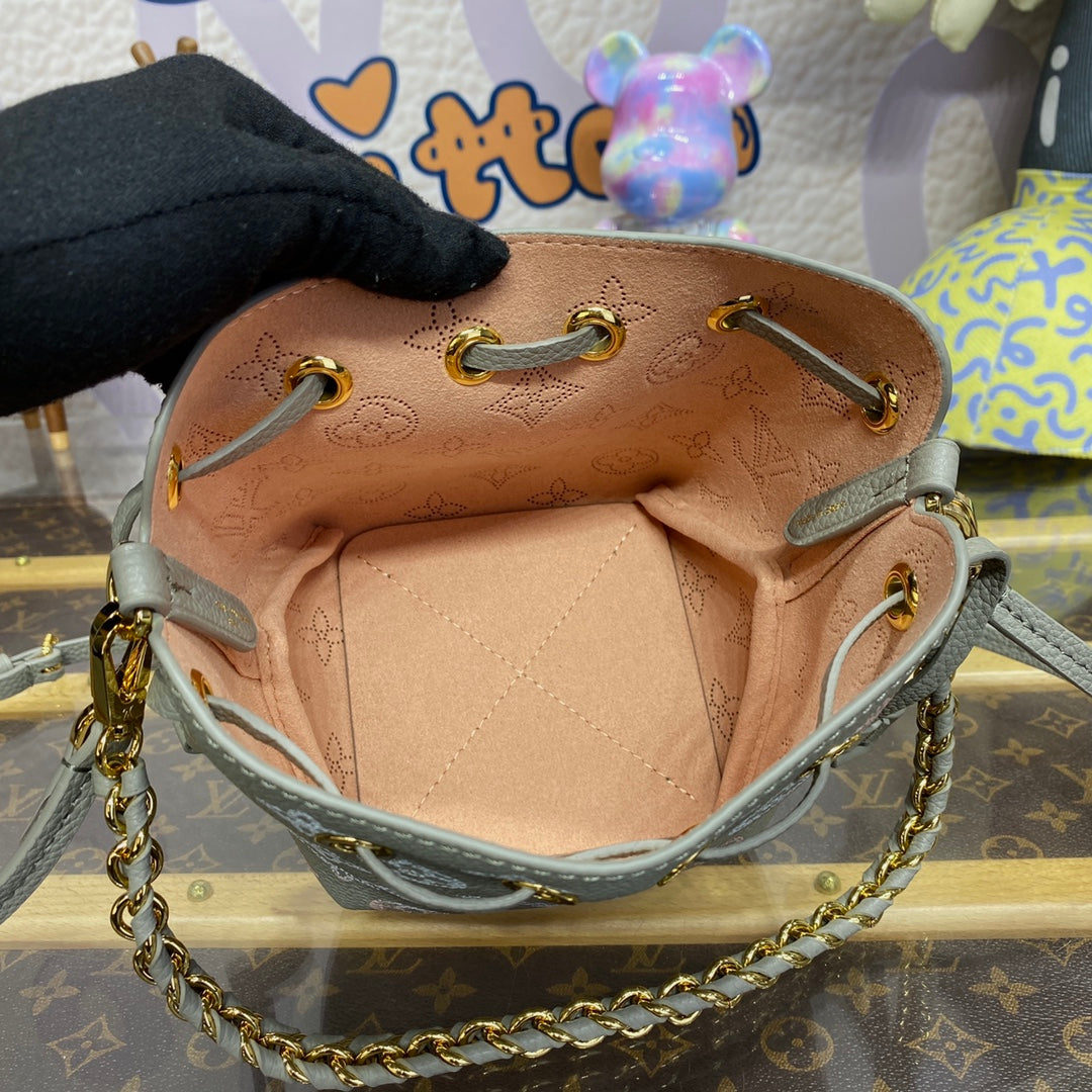 LV M82731 Louis Vuitton Pico Bella Bucket Bag Gray - Image 7