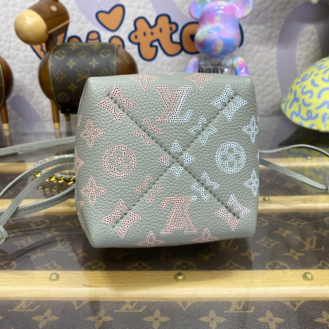 LV M82731 Louis Vuitton Pico Bella Bucket Bag Gray - Image 9