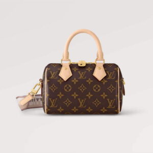 LV M46222 Louis Vuitton Speedy Bandoulière 20 Monogram Coated Canvas Beige