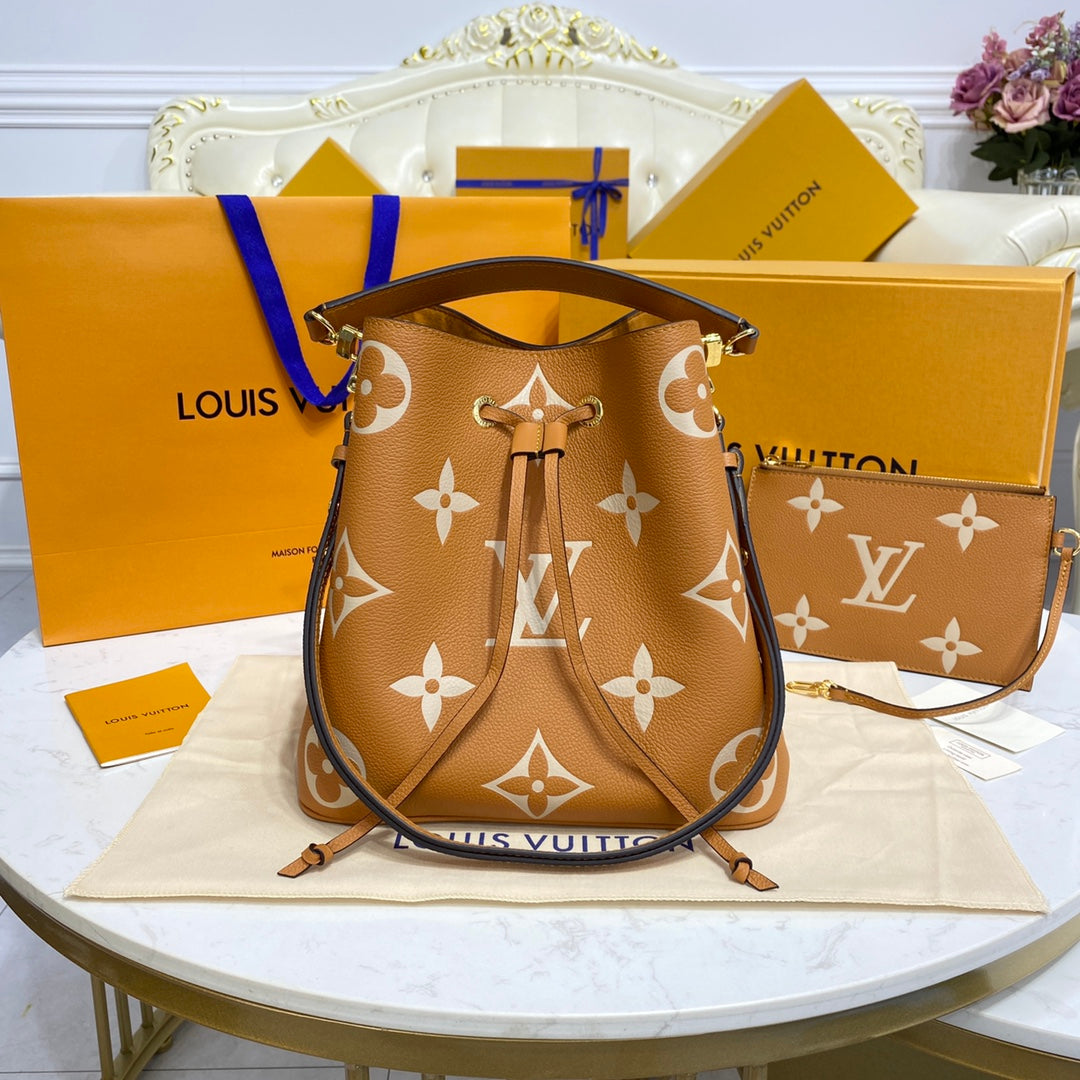 LV M45555 Louis Vuitton NéoNoé MM Brown/Yellow