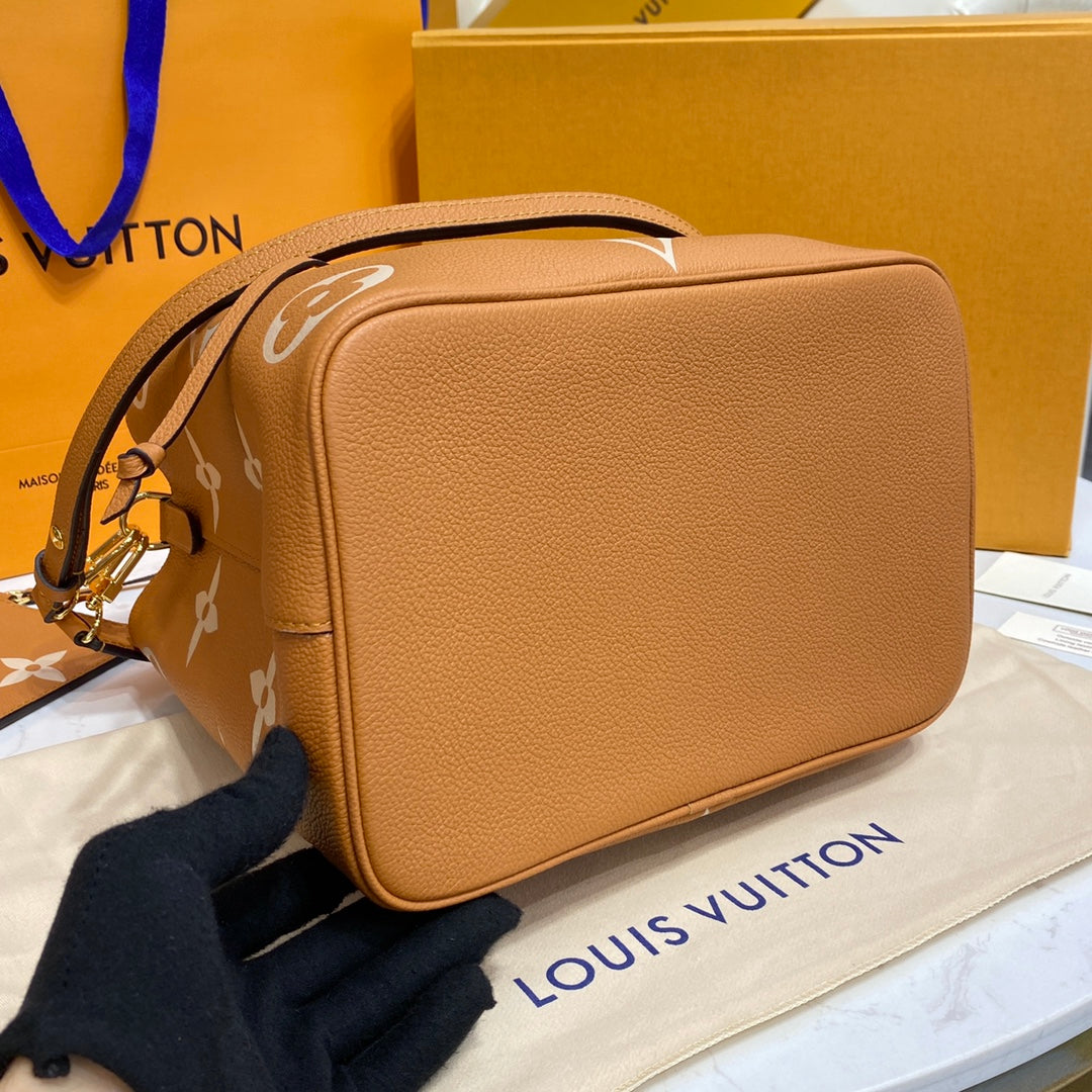 LV M45555 Louis Vuitton NéoNoé MM Brown/Yellow - Image 5