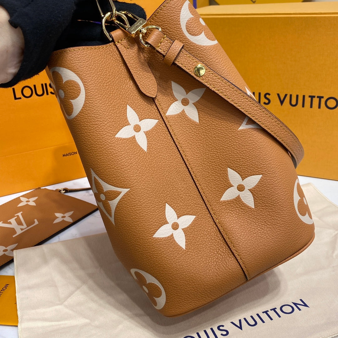 LV M45555 Louis Vuitton NéoNoé MM Brown/Yellow - Image 6