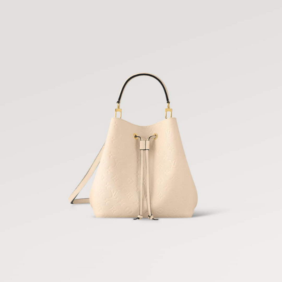 LV M46526 Louis Vuitton NéoNoé MM Bucket Bag Crème Beige