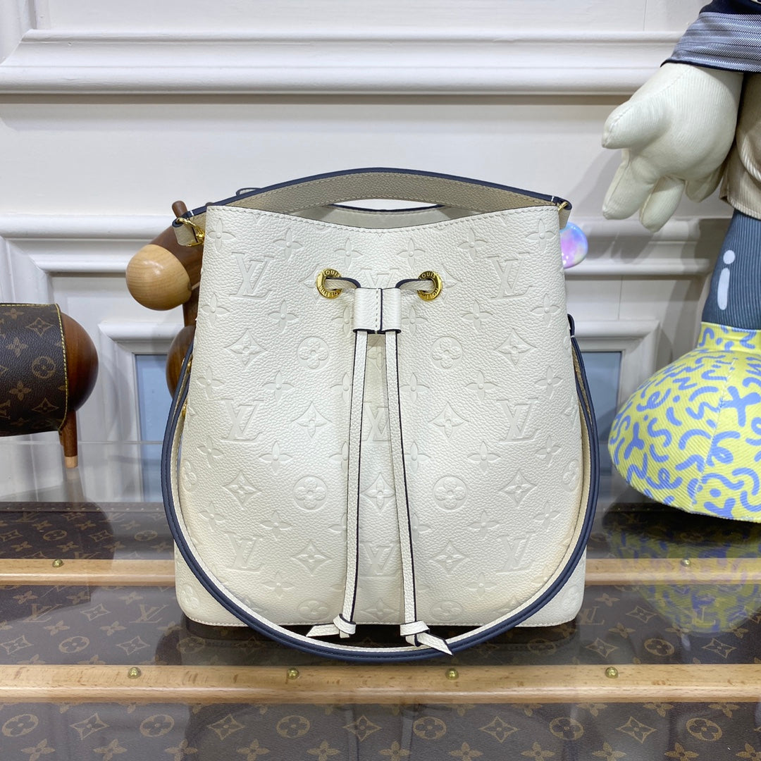 LV M46526 Louis Vuitton NéoNoé MM Bucket Bag Crème Beige - Image 2