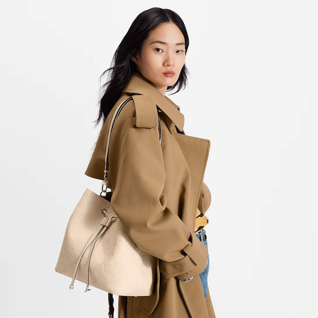 LV M46526 Louis Vuitton NéoNoé MM Bucket Bag Crème Beige - Image 4