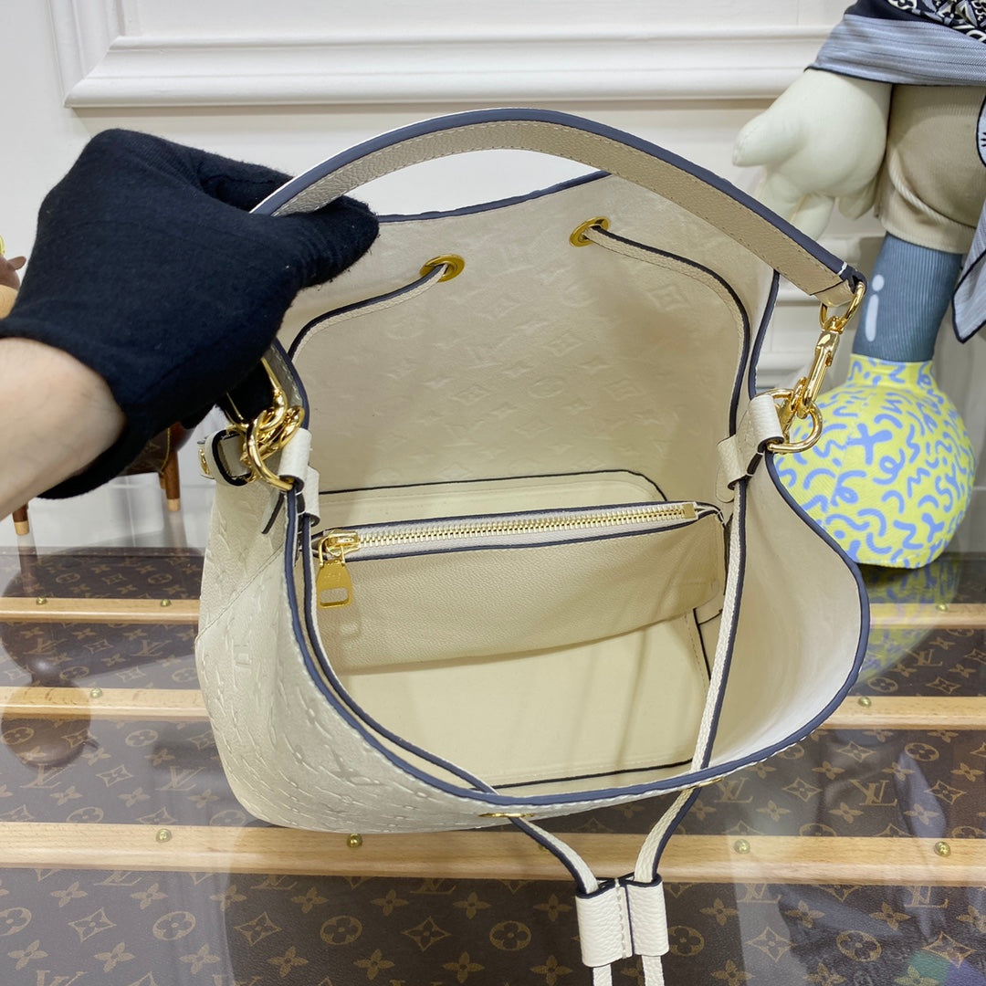 LV M46526 Louis Vuitton NéoNoé MM Bucket Bag Crème Beige - Image 6