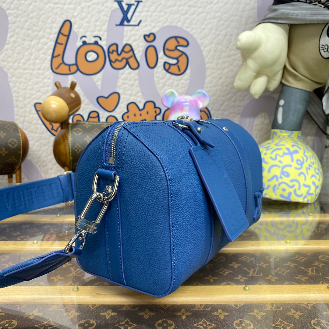 LV M23725 Louis Vuitton City Keepall Bag Dark Blue - Image 3