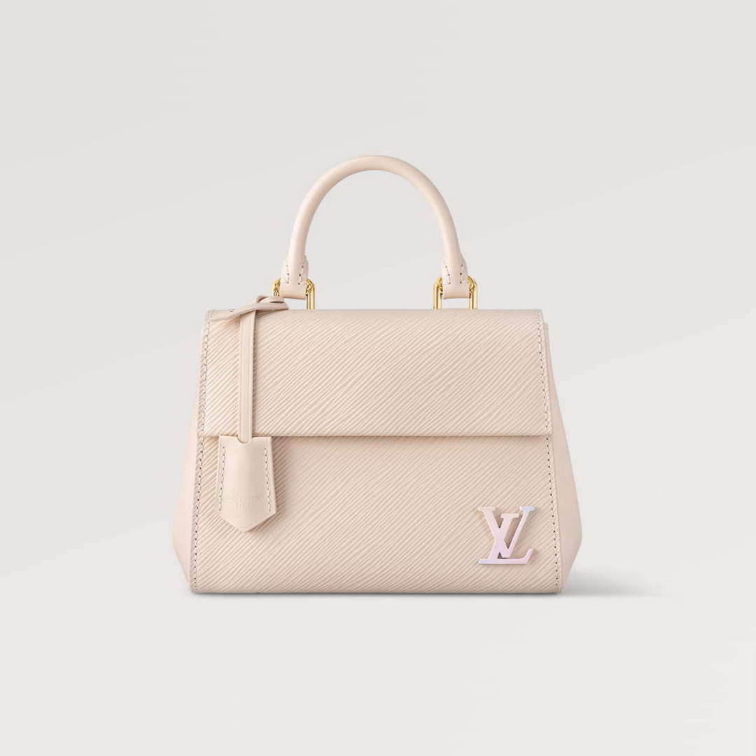 LV M22946 Louis Vuitton Cluny Mini Epi Leather Bag Quartz White