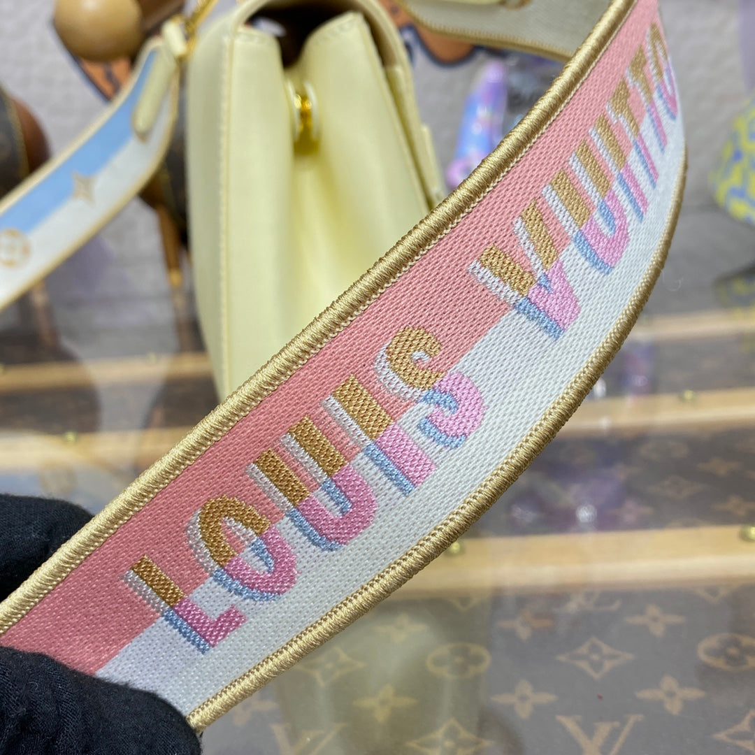 LV M22946 Louis Vuitton Cluny Mini Epi Leather Bag Quartz White - Image 9