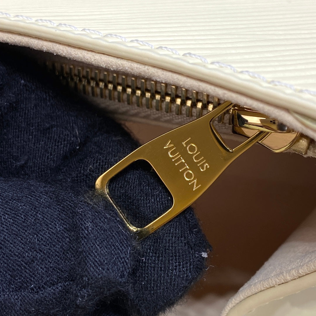 LV M22946 Louis Vuitton Cluny Mini Epi Leather Bag Quartz White - Image 11
