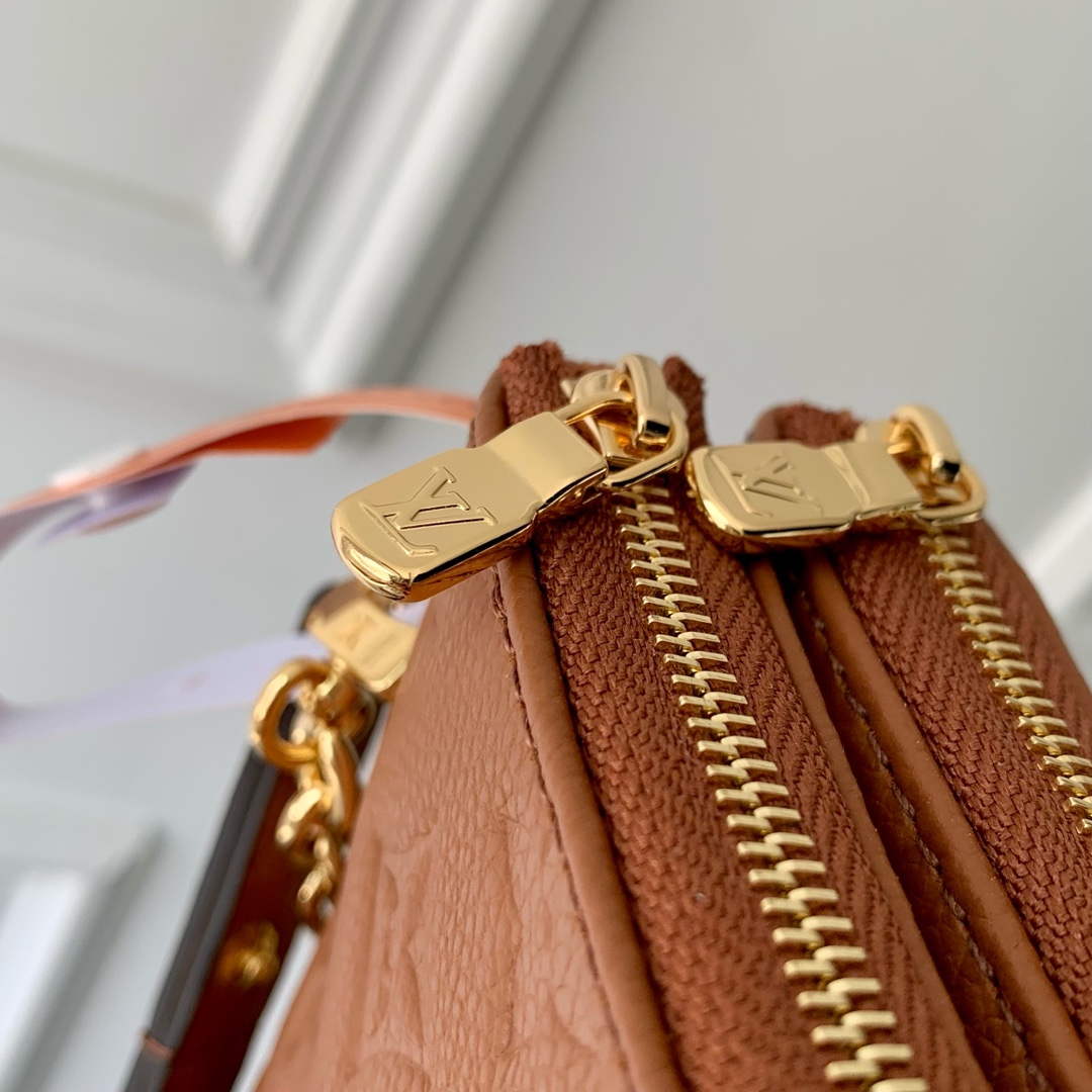 LV M11916 Louis Vuitton Liv Pochette Bag Cognac - Image 5