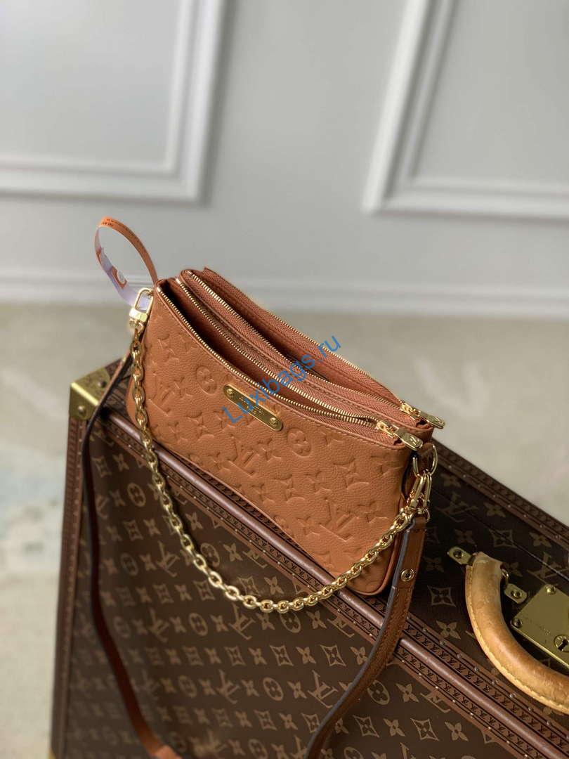 LV M11916 Louis Vuitton Liv Pochette Bag Cognac - Image 8