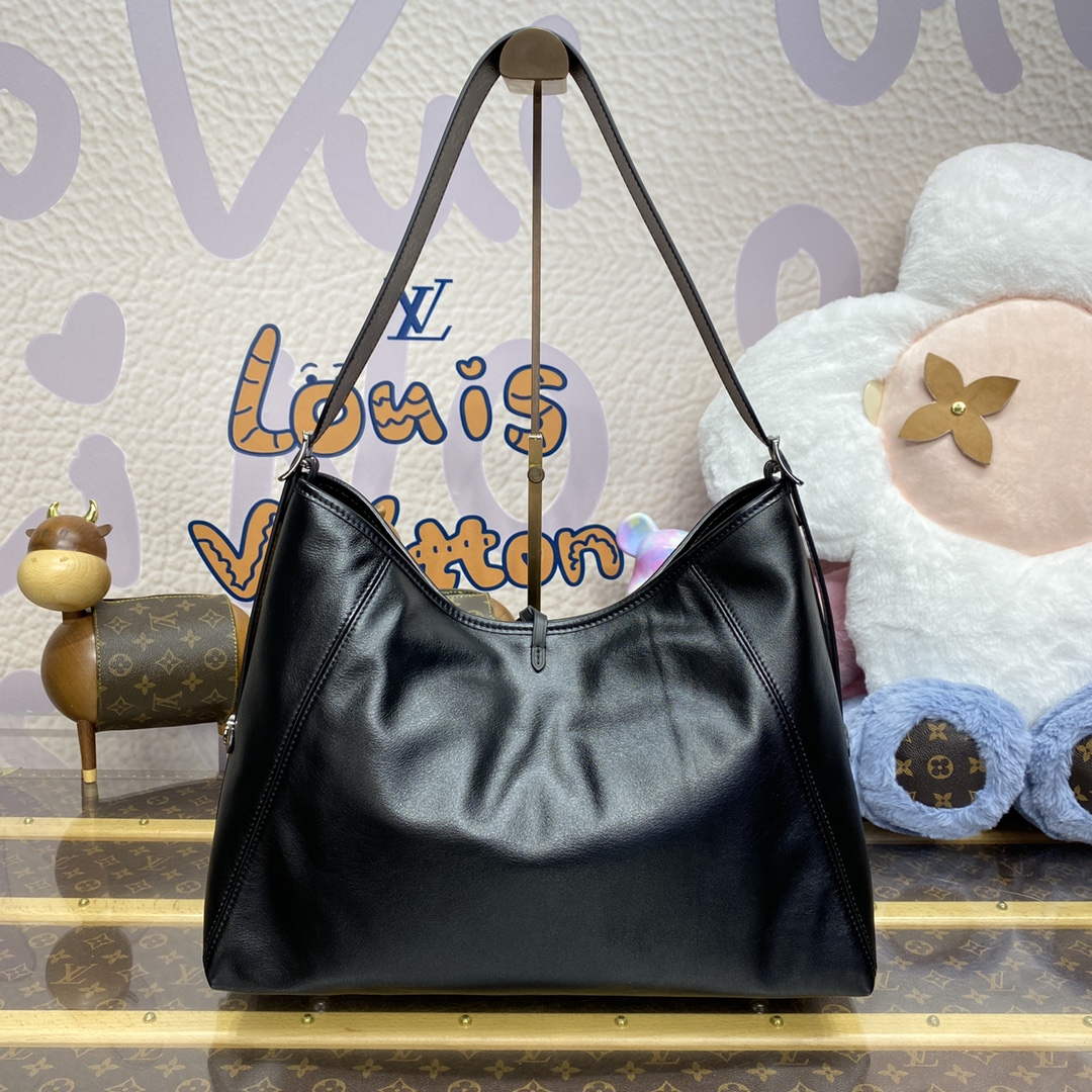 LV M25143 Louis Vuitton CarryAll Dark MM Bag Black - Image 2