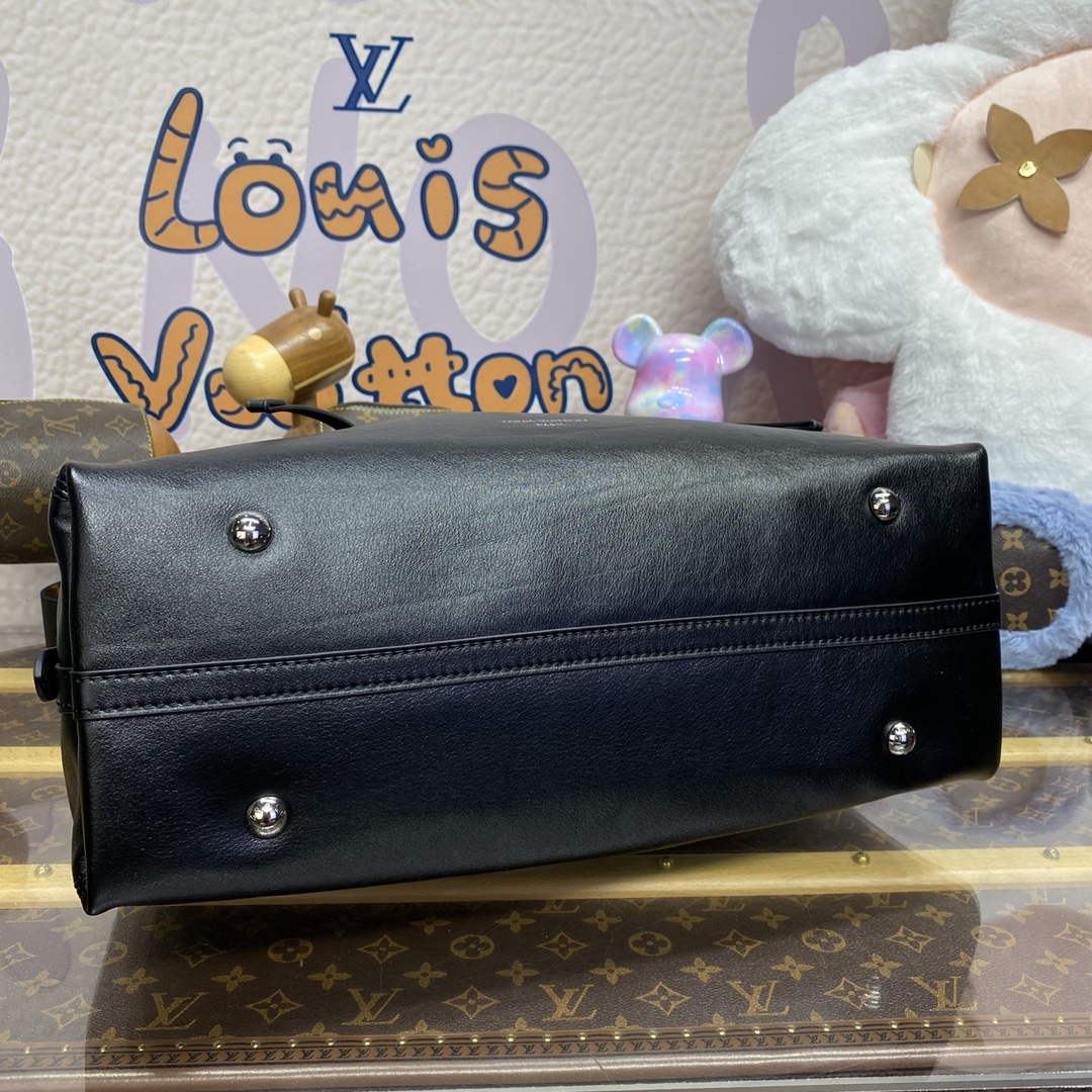 LV M25143 Louis Vuitton CarryAll Dark MM Bag Black - Image 4
