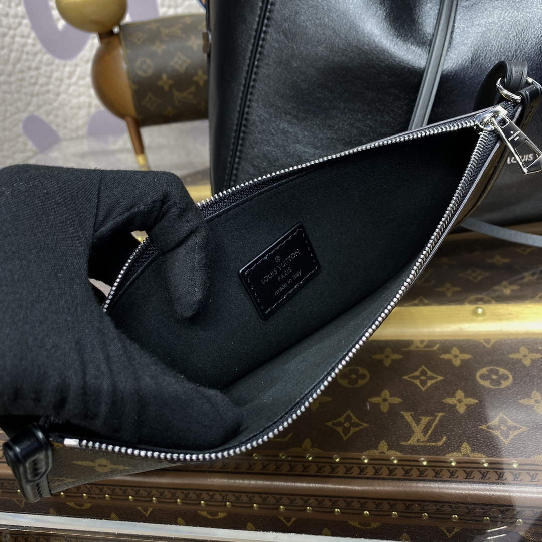 LV M25143 Louis Vuitton CarryAll Dark MM Bag Black - Image 9