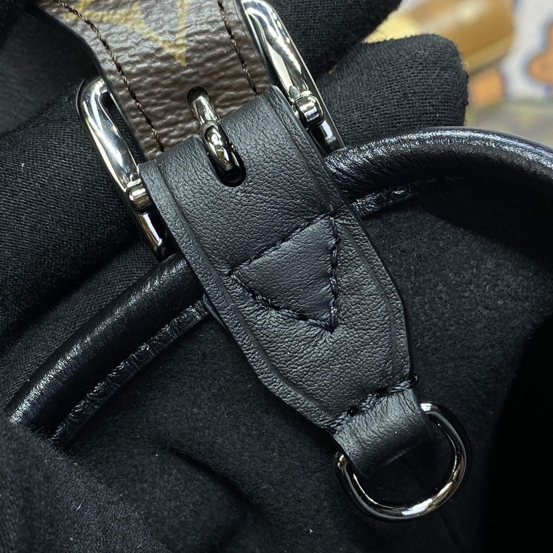LV M25143 Louis Vuitton CarryAll Dark MM Bag Black - Image 11