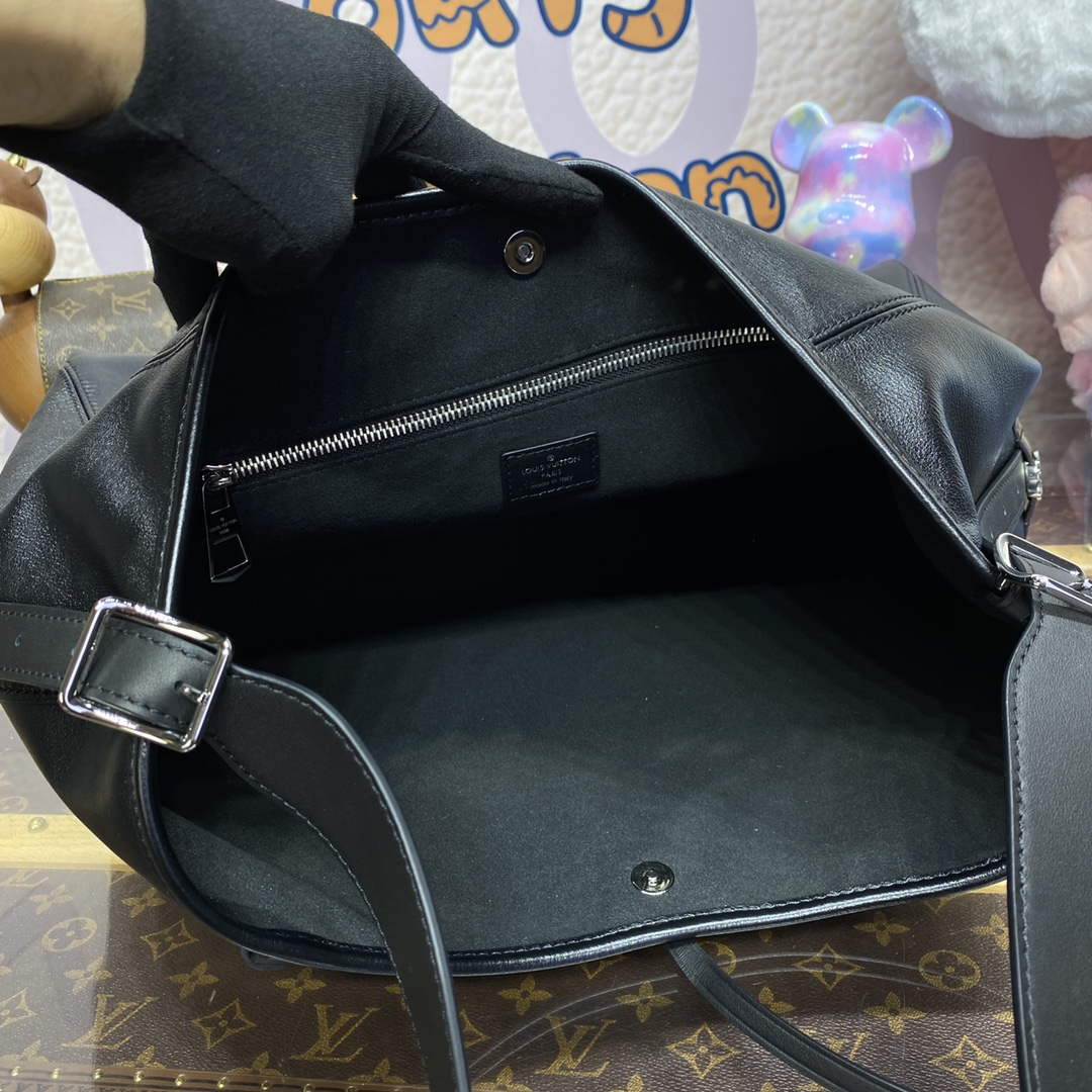 LV M25143 Louis Vuitton CarryAll Dark MM Bag Black - Image 13