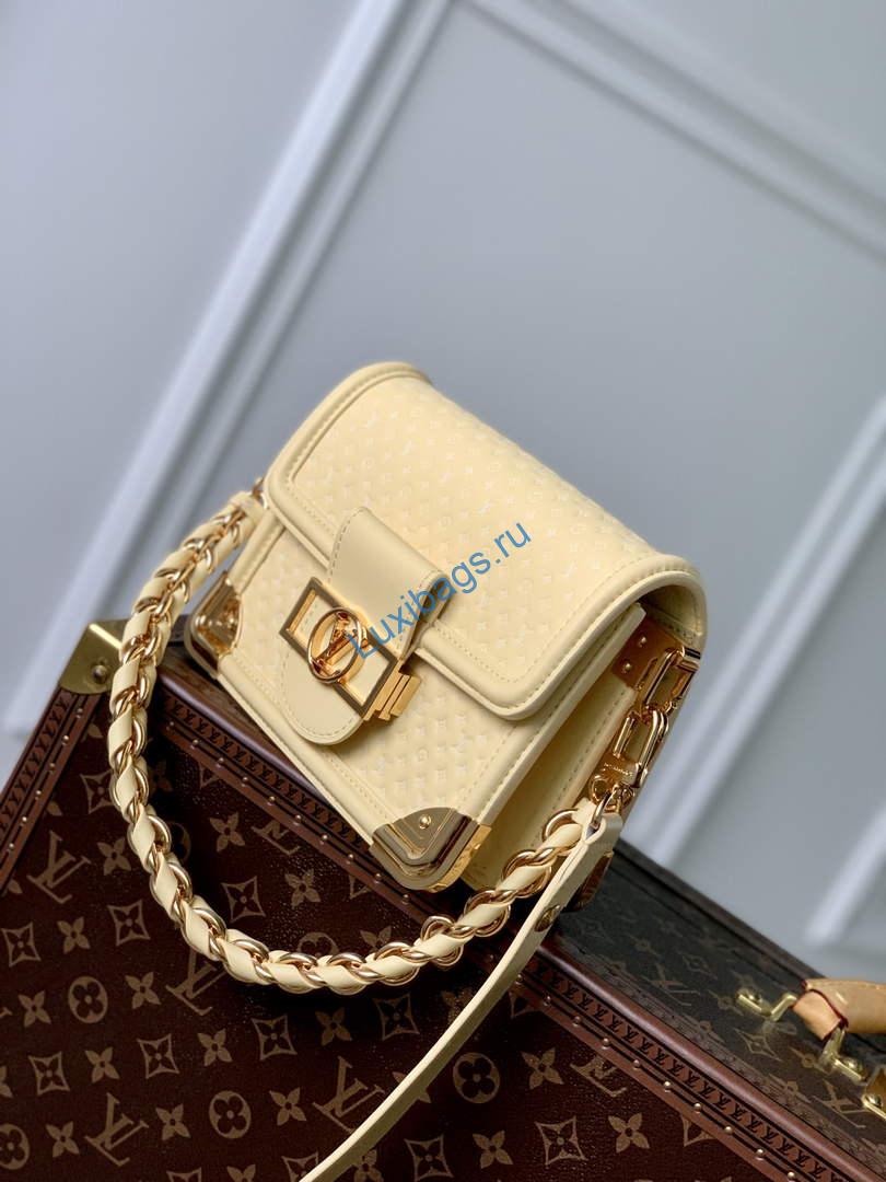 LV M22597 Louis Vuitton Mini Dauphine Black Yellow - Image 3