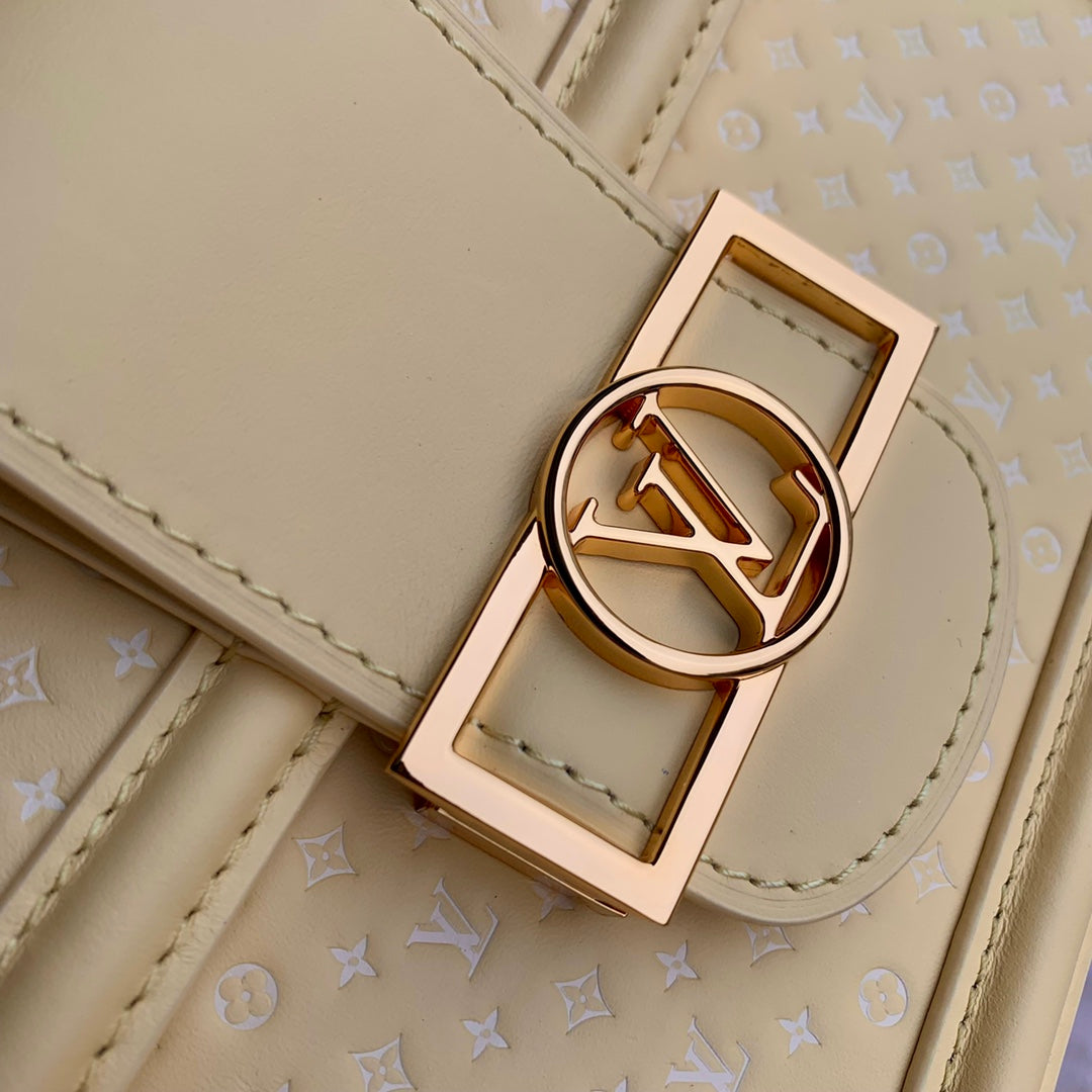 LV M22597 Louis Vuitton Mini Dauphine Black Yellow - Image 7