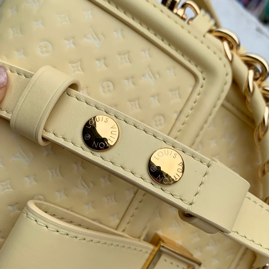 LV M22597 Louis Vuitton Mini Dauphine Black Yellow - Image 10