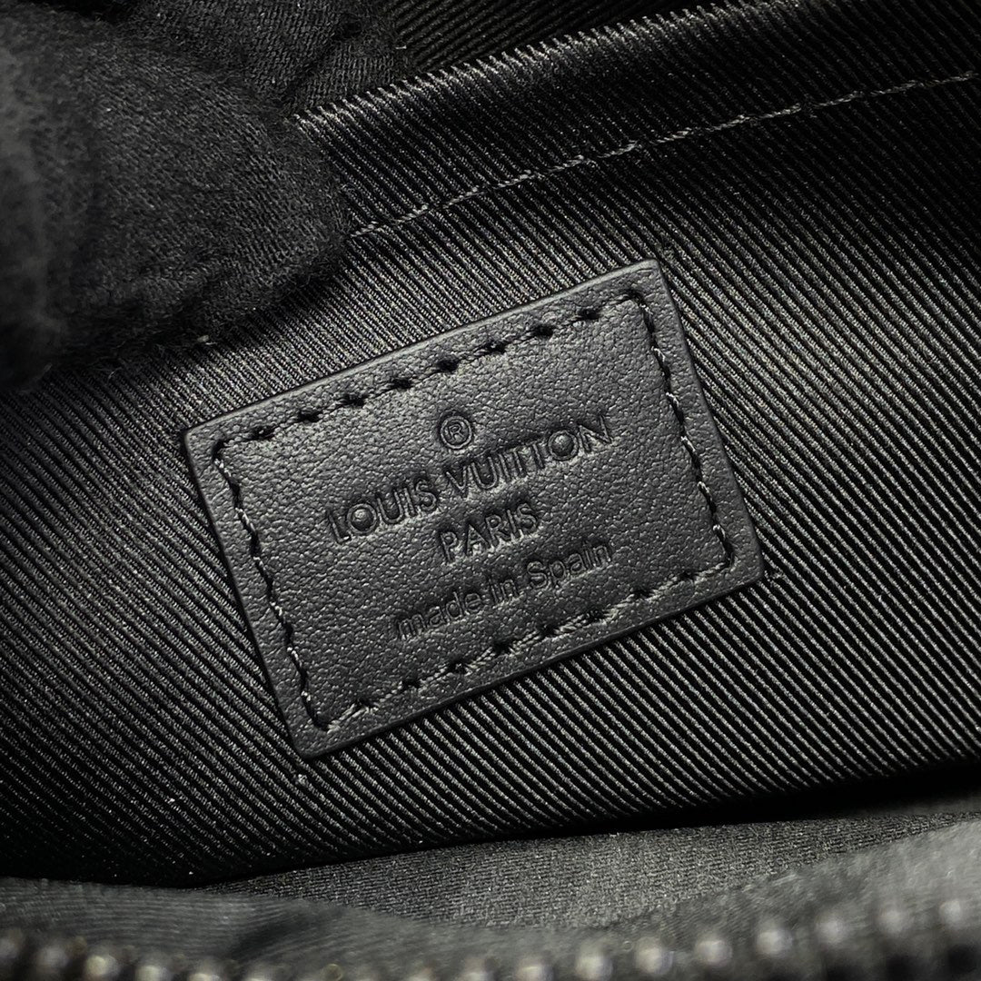 LV M46795 Louis Vuitton Steamer Messenger Bag Monogram Eclipse Coated Canvas - Image 10