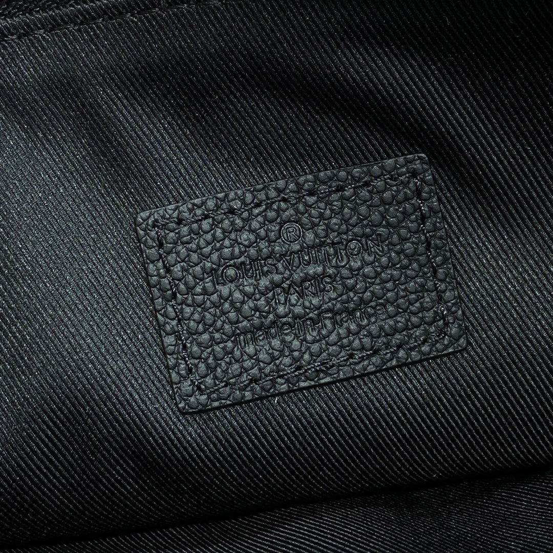 LV M82598 Louis Vuitton S-Lock Pochette Monogram Empreinte Leather Black - Image 9