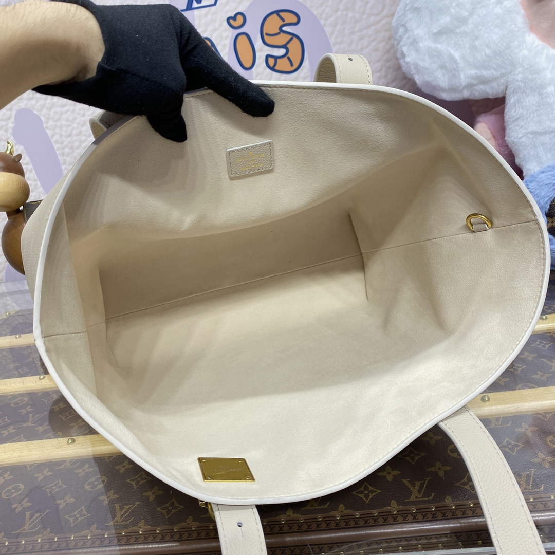 LV M25341 Louis Vuitton Low Key Cabas MM Bag Off White - Image 6