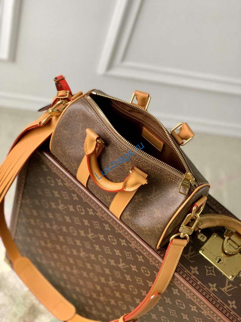 LV M11542 Louis Vuitton Keepall Bandoulière 25 City Bag Bronw - Image 8