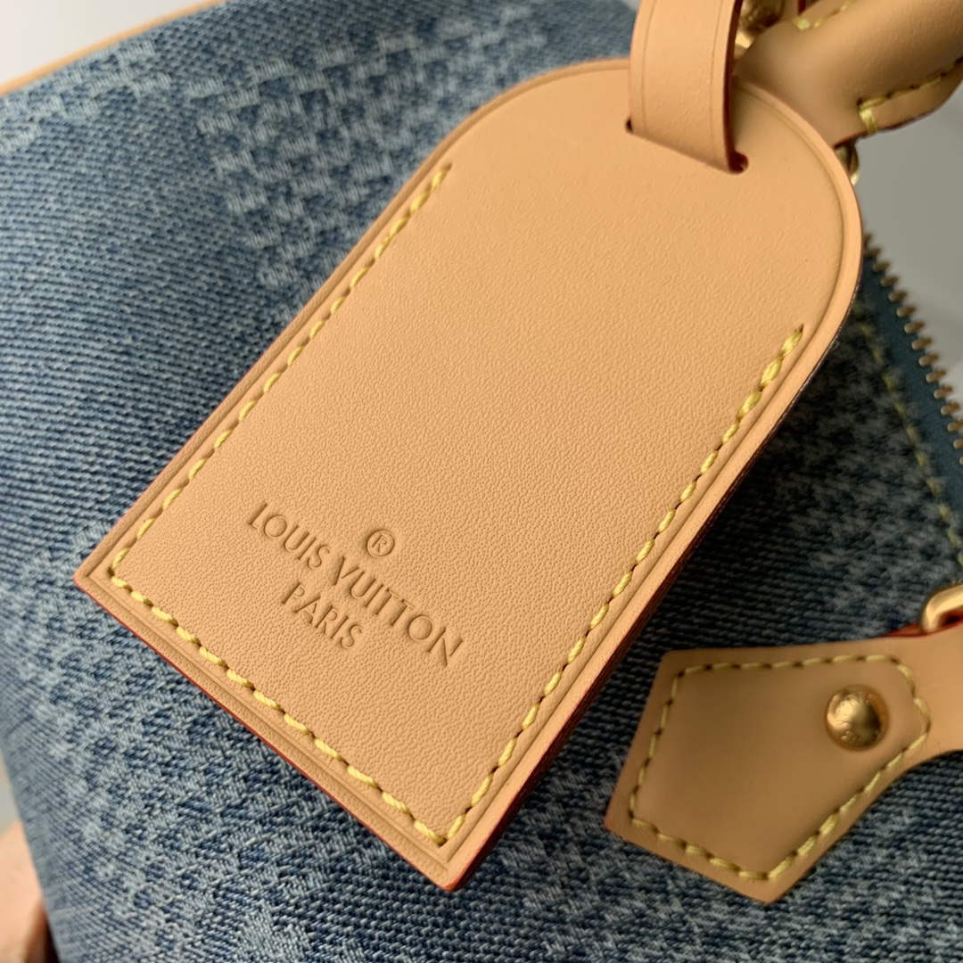 LV N40682 Louis Vuitton Speedy Bandoulière 18 Bag Blue - Image 5
