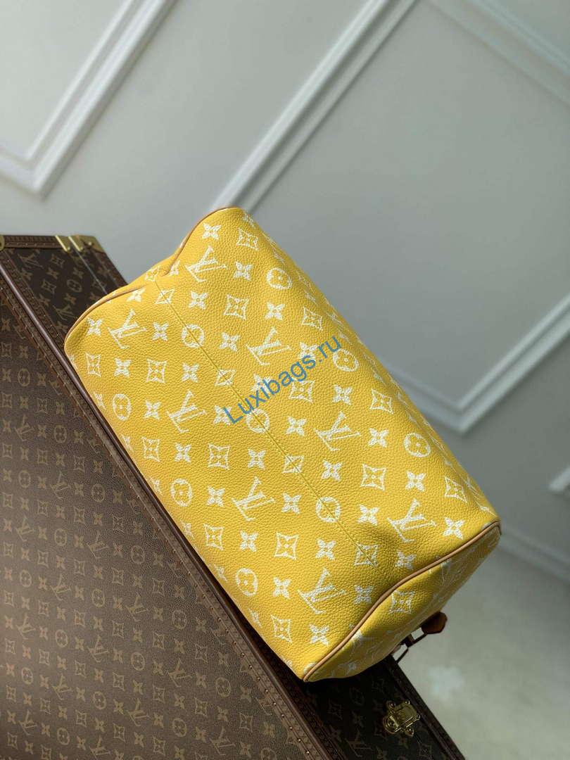 LV M24419 Louis Vuitton Speedy P9 Bandoulière 40 Bag Monogram Leather Yellow - Image 3