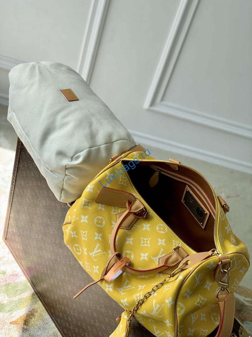 LV M24419 Louis Vuitton Speedy P9 Bandoulière 40 Bag Monogram Leather Yellow - Image 8